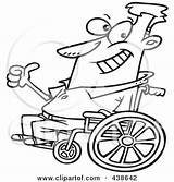 Wheelchair Man Clip Cartoon Clipart Outline Royalty Rf Optimistic Optimism Illustration Toonaday Leishman Ron Regarding Notes sketch template
