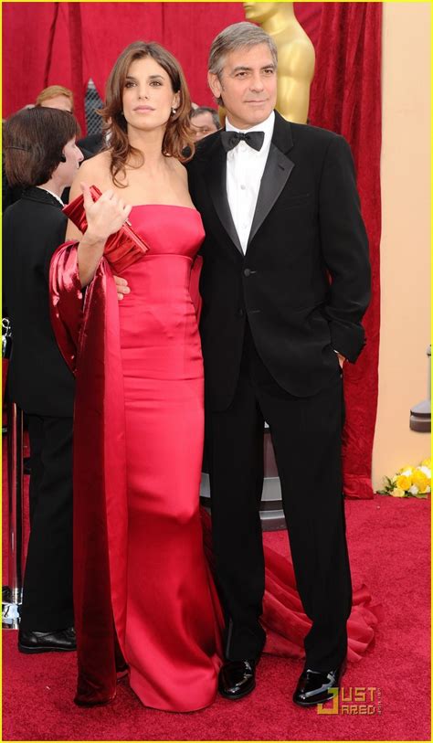 george clooney and elisabetta canalis oscars 2010 red