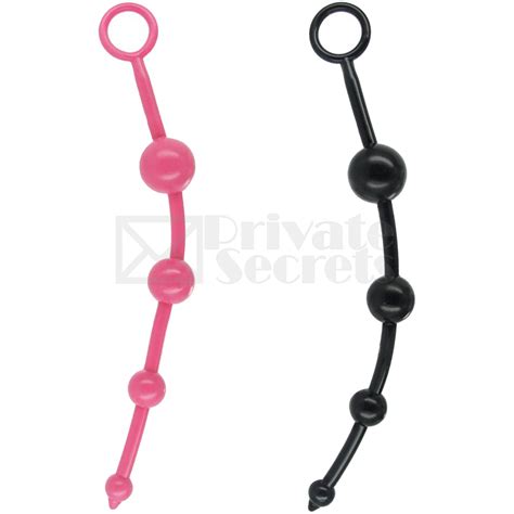Beginner Pink Anal Beads Graduated Plug Ring 11 Inches Stimulating Sex
