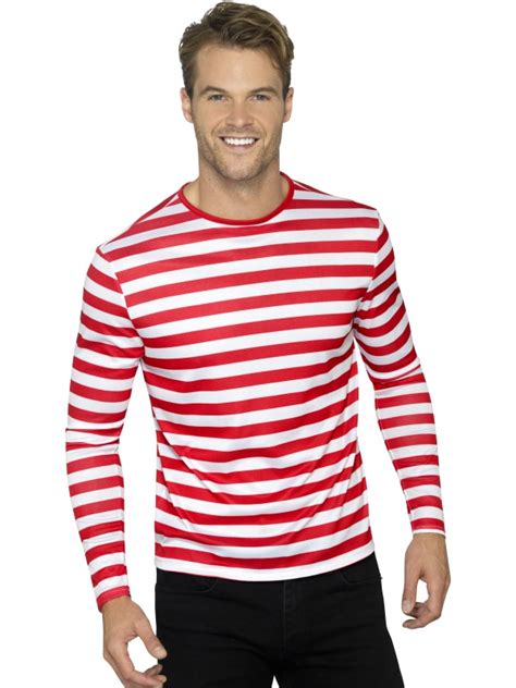 adult red  white striped shirt wheres wally pageant party