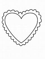 Heart Coloring Valentine Pages Print Kids Children sketch template