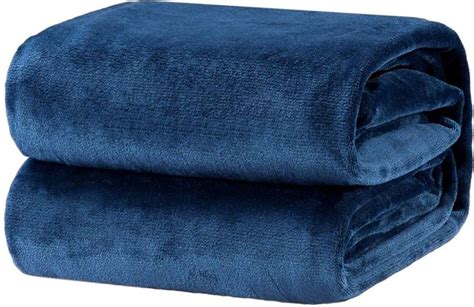 bolcom bedsure deken voor sofa bank bed en warm zacht donkerblauw xcm