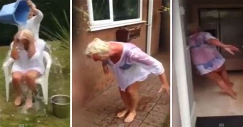 woman left with suspected broken neck after ice bucket challenge