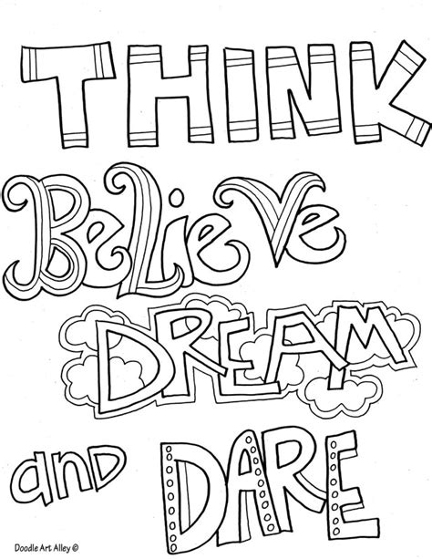 quote coloring pages doodle art alley