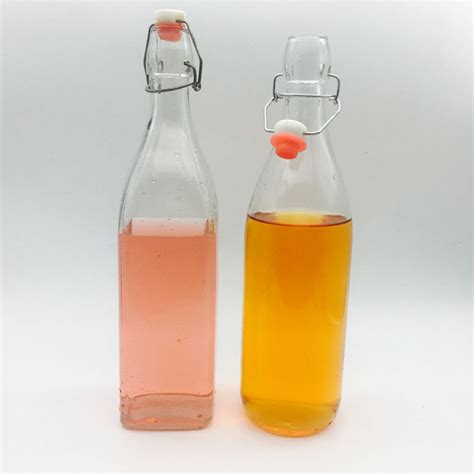 1liter 1000ml Square Or Round Glass Bottle For Water Juice Oli Beverage