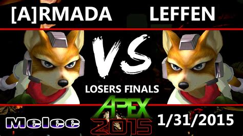 apex  armada fox  leffen fox losers finals ssbm youtube
