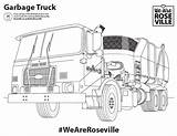Roseville Garbage Coloring Truck Educational Resources Sheet sketch template