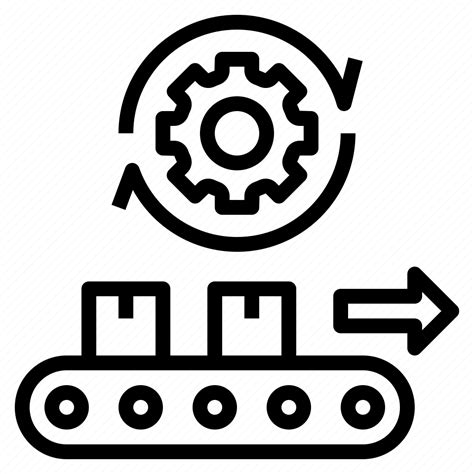 automated automatic factory machine production icon