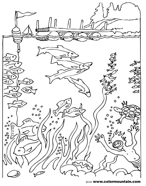 deep blue sea pages coloring pages