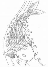 Koi Coloring Fish Dragon Pages Koifish Drawing Choose Board Parentune Pond sketch template