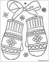 Coloring Winter Gloves Pages Christmas Color Print Online Colouring Printable Decorations Clothes Decorating Trees Sheet Topcoloringpages Tree Coloringpagesonly Thick sketch template