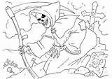Muerte Colorear sketch template
