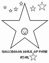 Hollywood Star Coloring Pages Template Printable Stars Fame Walk Color Kids Clipart Sheet Movie Outline Themed Drawing Sign Stern Elvis sketch template