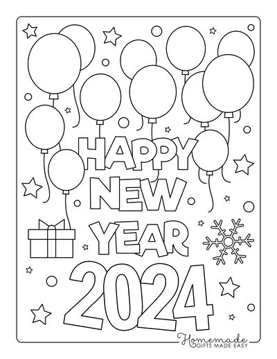 happy  year coloring pages