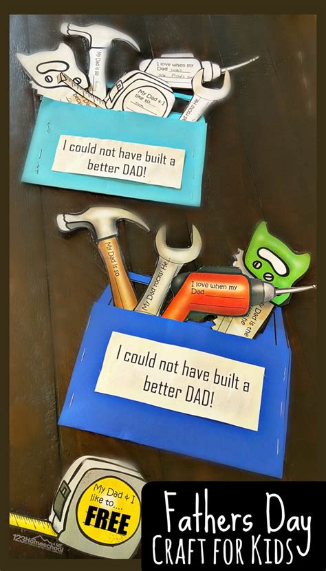 cute toolbox printable fathers day craft