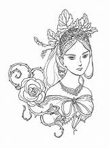Coloring Fairy Queen Fantasy Princess Tatiana Tableau Choisir Un Coloriage sketch template