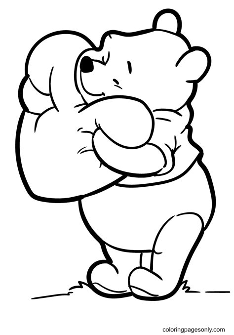 bear hug coloring pages