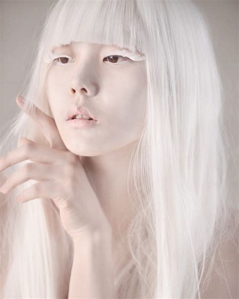 koreanmodel portrait girl albino model albino girl