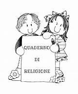 Religione Quaderno Copertina Cattolica Realizzato Rhonna Insegnamento Visita Bacheca sketch template