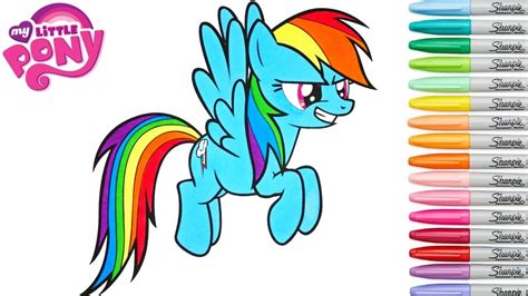 mlp coloring pages rainbow dash filly toy