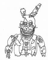 Coloring Withered Pages Fnaf Chica Getdrawings sketch template