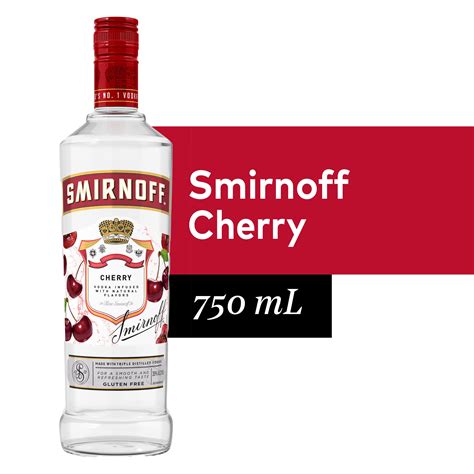 smirnoff cherry vodka infused  natural flavors  ml bottle