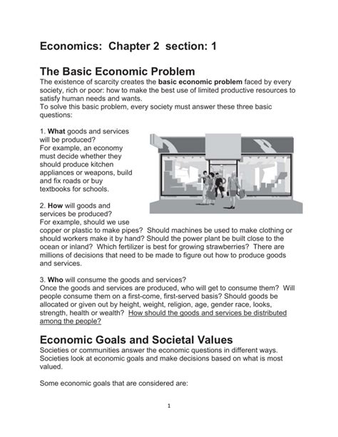economics chapter  section   basic economic problem