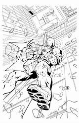 Deadpool Kolorowanki Colorier Fumetto Avengers Imprimé Fois sketch template
