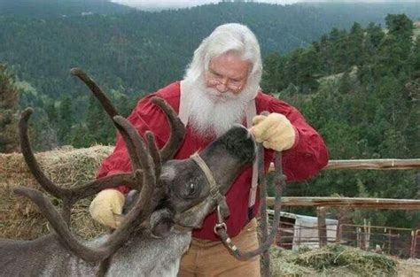 Santa Feeding Reindeer Babbo Natale Natale Renne Di Babbo Natale