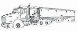 Truck Semi Wheeler 18 Drawing Trailer Tractor Sketch Coloring Pages Trucks Big Rig Paintingvalley Drawings sketch template