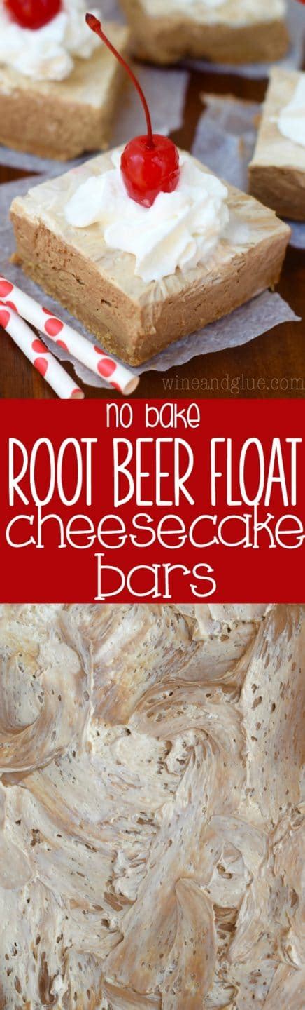 these root beer float no bake cheesecake bars are so easy