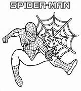 Coloring Spiderman Spider Pages Man Downloadable sketch template