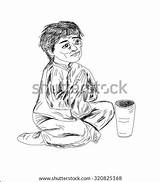 Child Beggar Labour Hand Stop Drawn Sad Vector Illustrations Search Shutterstock sketch template