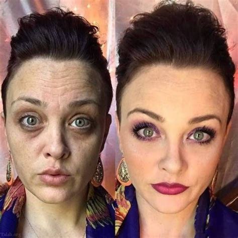 عکس زنان قبل و بعد از آرایش صورت معجزه آرایش صورت در زیبایی زنان