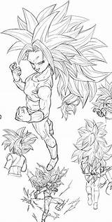 Goku Kefla Istinto Dbz Colorare Saiyan Ssj Dragones Dragón sketch template