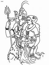 Parvati Shiva Coloring Pages Lord Template Goddess Kids Books Sketch 4to40 Ganesh Consort sketch template