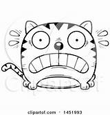 Tabby Lineart Cat Scared Character Illustration Cartoon Mascot Royalty Cory Thoman Graphic Clipart Vector sketch template