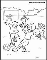 Coloring Pages Soccer Sports Kids Football Playing Game Color Teamwork Girl Printable Sheets Print Clipart Drawing Play Sport Coloringhome Colour sketch template