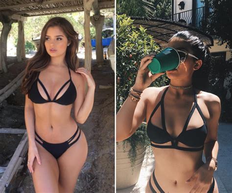demi rose copies kylie jenner s bikini — tyga s new lady in black strappy suit hollywood life