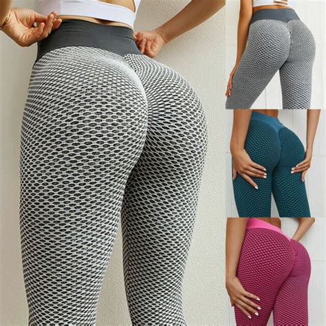 women push up fitness gym trousers jogging high waist yoga leggings