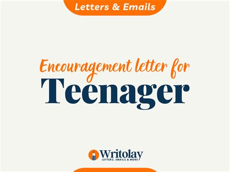 teenager encouragement letter template
