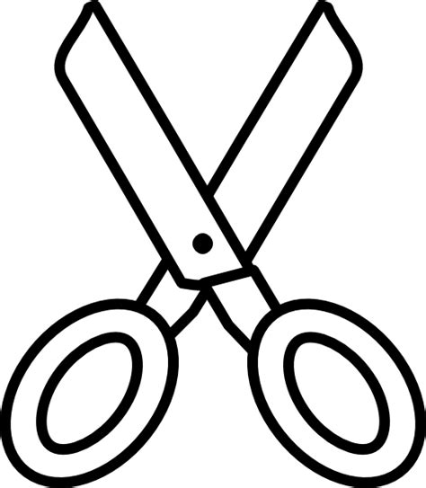 scissors coloring page comb craft clipart  clipart