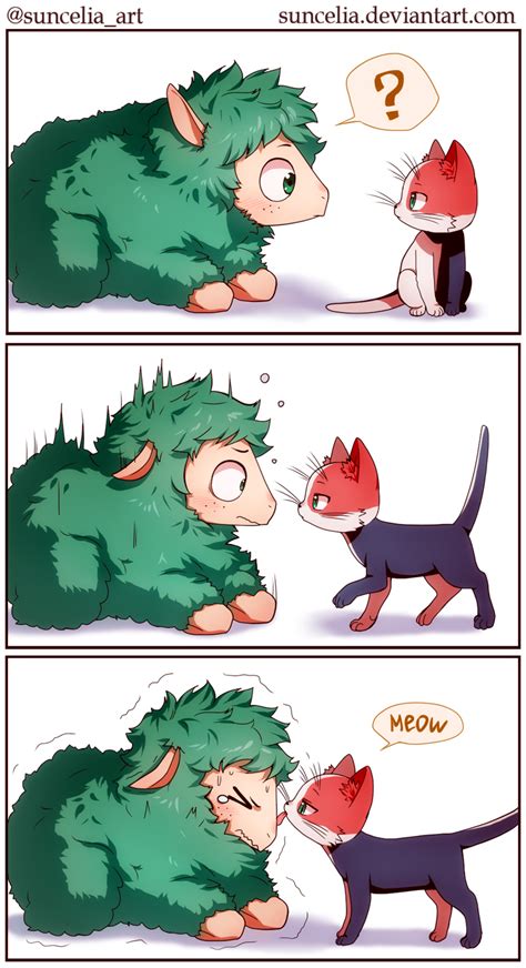 Bnha Deku Sheep Meets Todorocat By Suncelia On Deviantart