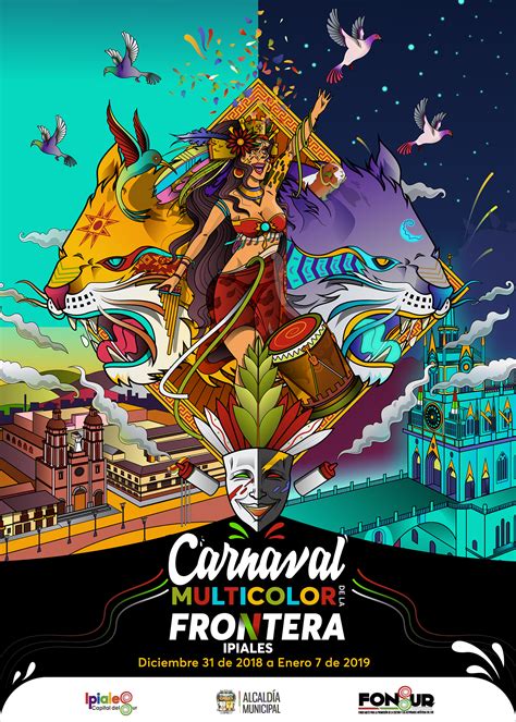 propuesta  cartel del carnaval multicolor   behance