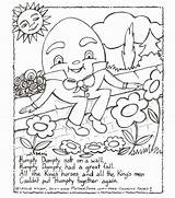 Coloring Dumpty Humpty Pages Phonics Nursery Rhymes Printable Rhyme Library Clipart Colouring Visit Popular sketch template