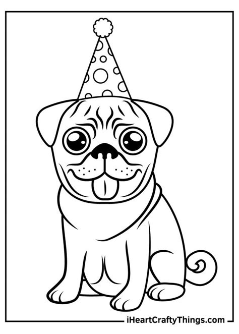 pug coloring pages   printables