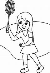 Badminton Racquet Olphreunion sketch template