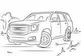 Gmc Yukon sketch template