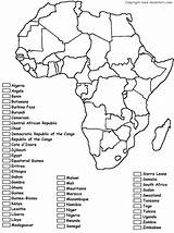 Africa Map Coloring Library Clipart Countries Blank sketch template