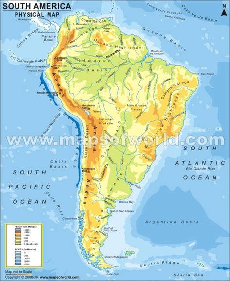 Generalities Of The Americas Major Landforms Of South America